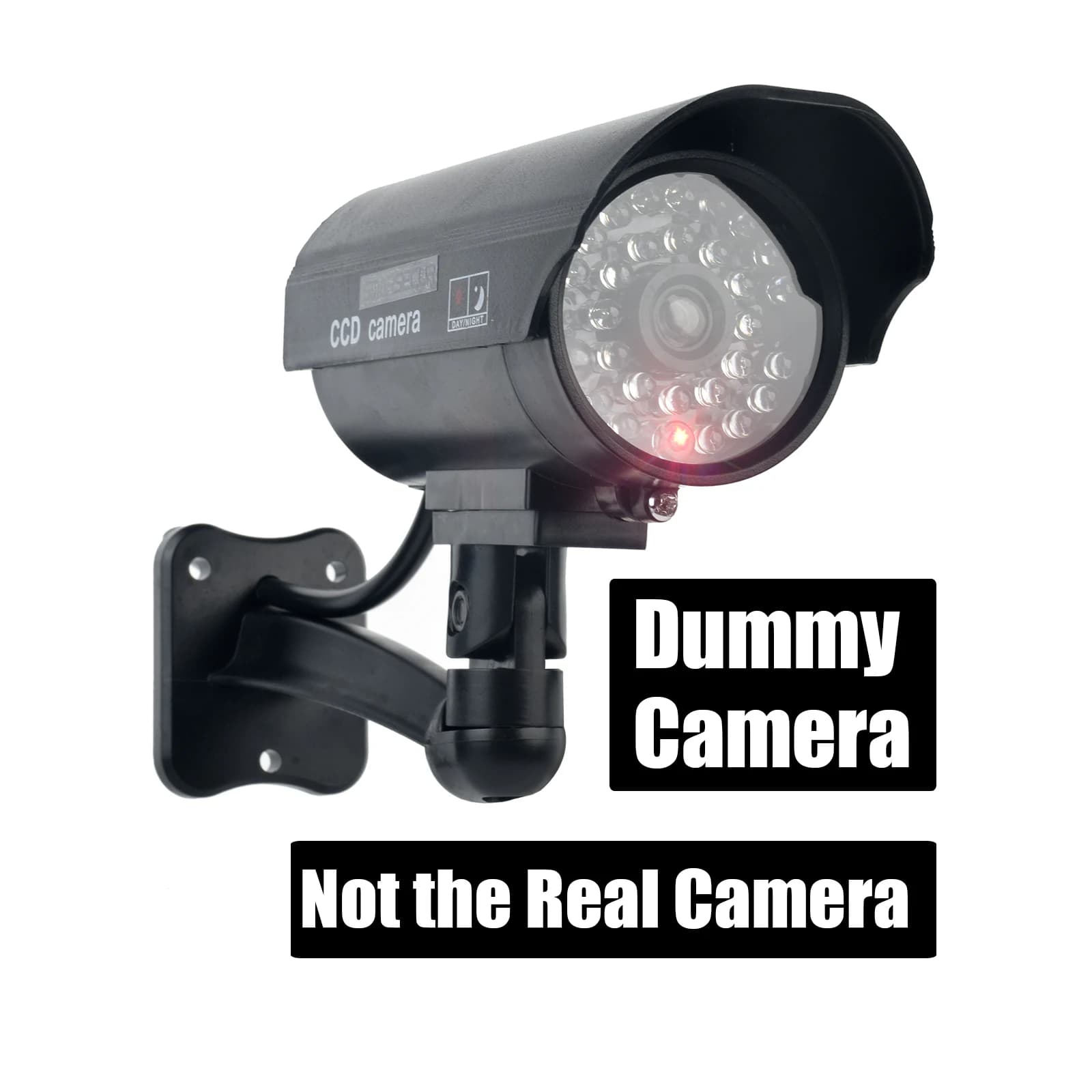 Caméra de surveillance CCTV Eleopard avec lumière LED rouge clignotante, fausse caméra extérieure/in