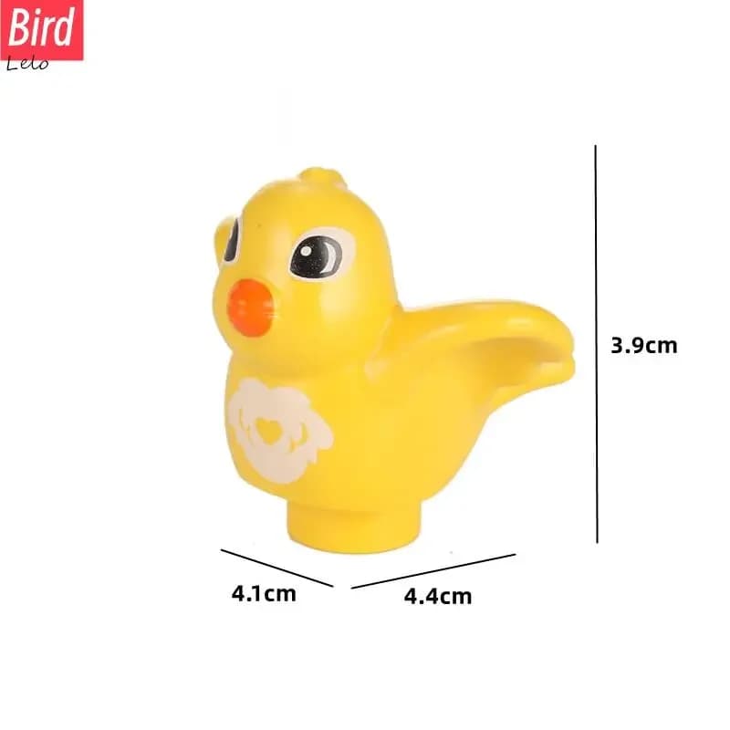 Grands blocs de construction figurines d'animaux de ferme, accessoires, bloc de poulet, canard, chie