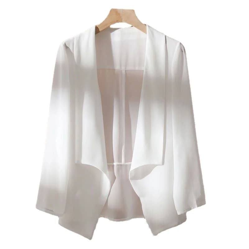 Veste kimono en mousseline de soie fine pour femmes, capes de protection solaire, châle adt, cardiga
