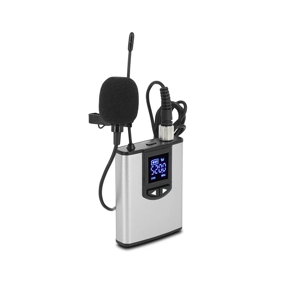 Microphone Lavalier sans fil UHF, avec transmetteur Bodypack, pour conférence instructionnelle, entr