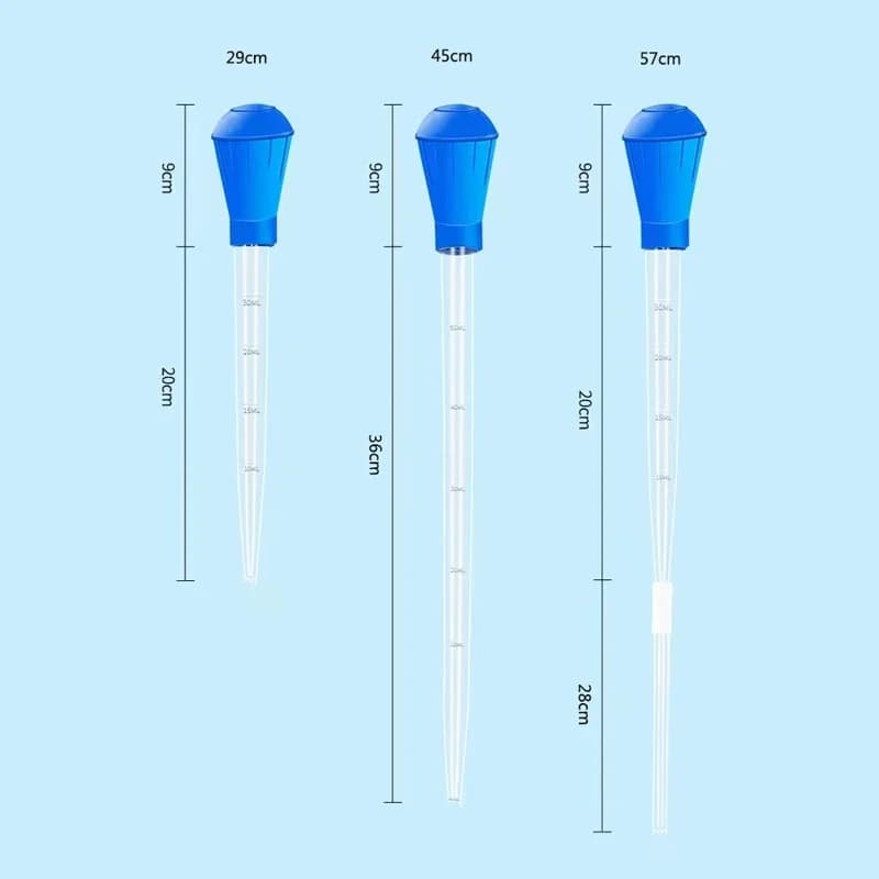 Outil de nettoyage d'aquarium 29/45/54cm, Pipette, pompe à Siphon, changeur d'eau, accessoires d'aqu