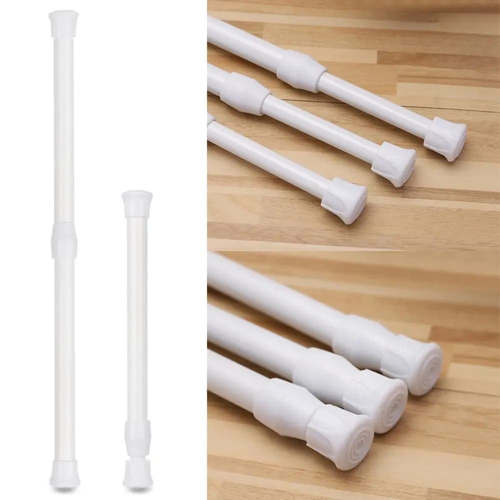 Poteau Télescopique de Rideau Multi-Usages, Bâtons Extensibles Réglables, HOProduct, Tringles de con