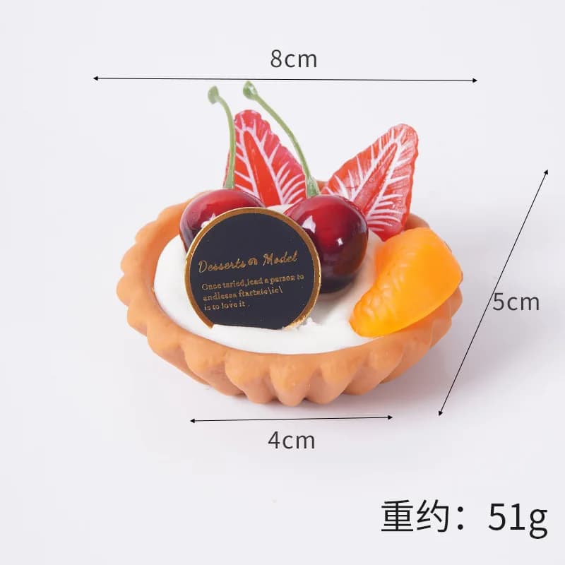 Faux tarte aux fruits, modèle amusant, tarte aux fruits, accessoire de Dessert, Simulation de crème 