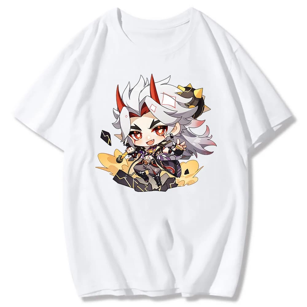 Genshin Impact T-shirt Arataki Itto T-shirt jeu graphique t-shirts femmes Kawaii vêtements filles su