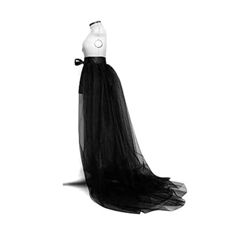 Jupe Maxi en Tulle pour femmes, jupe mariage détachable avec traîne, superposition longue, robe bal,