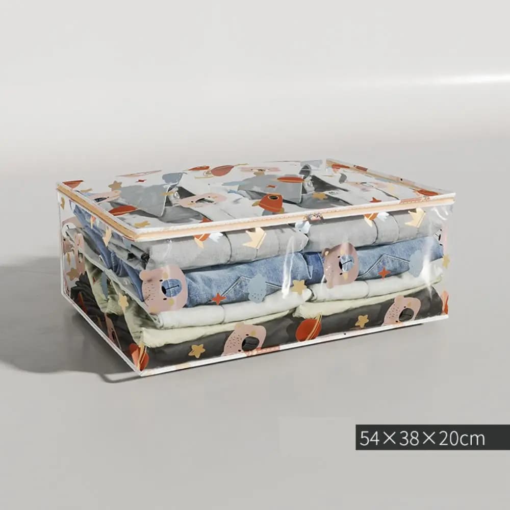 Organisateur de vêtements ménagers de grande capacité, sac de couette Transparent, étanche à la pous