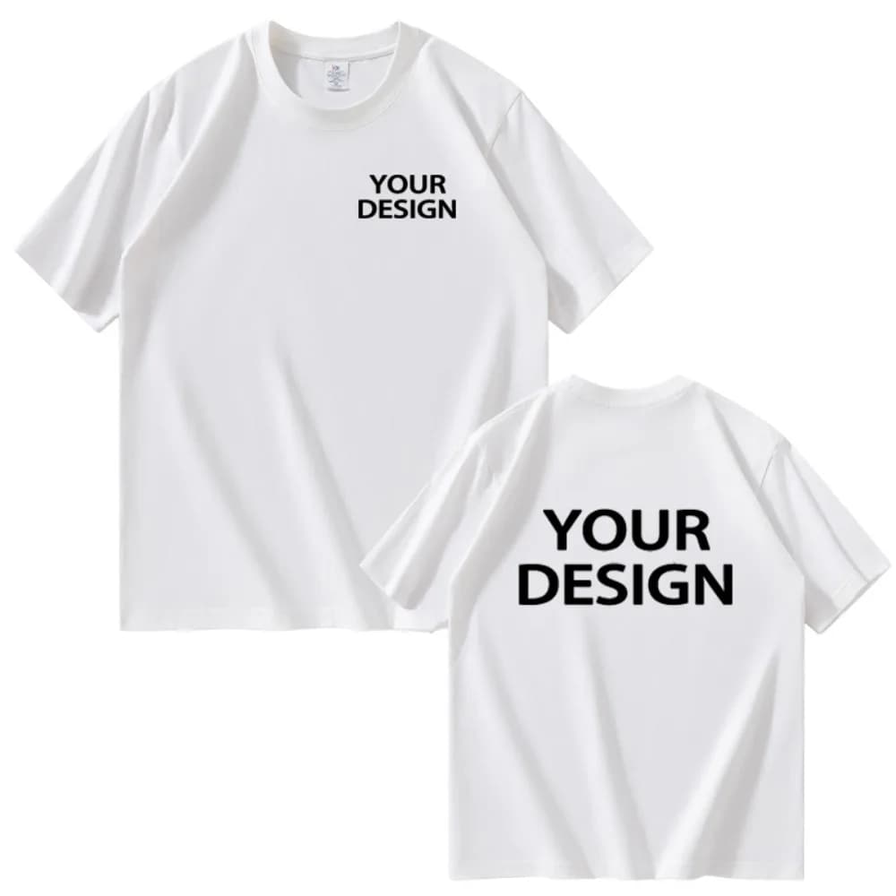 T-shirts en coton pour hommes et femmes, imprimés sur mesure, coupe ample, décontractés, personnalis