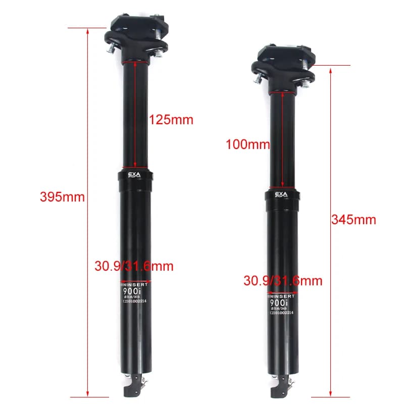 Kindshock KS EXA 900i tige de selle hydraulique tige de selle VTT fil contrôle ascenseur Tube de sel