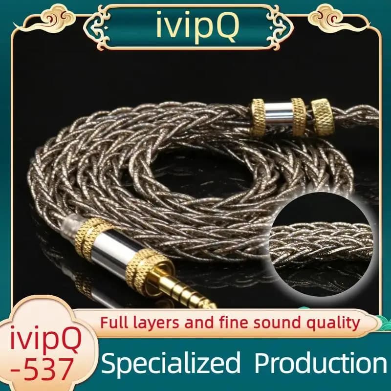 Câble de mise à niveau HIFI IEM ivipQ-537 avec 0.78 2PIN/MMCX, applicable pour AKG MOONDROP x Crinac