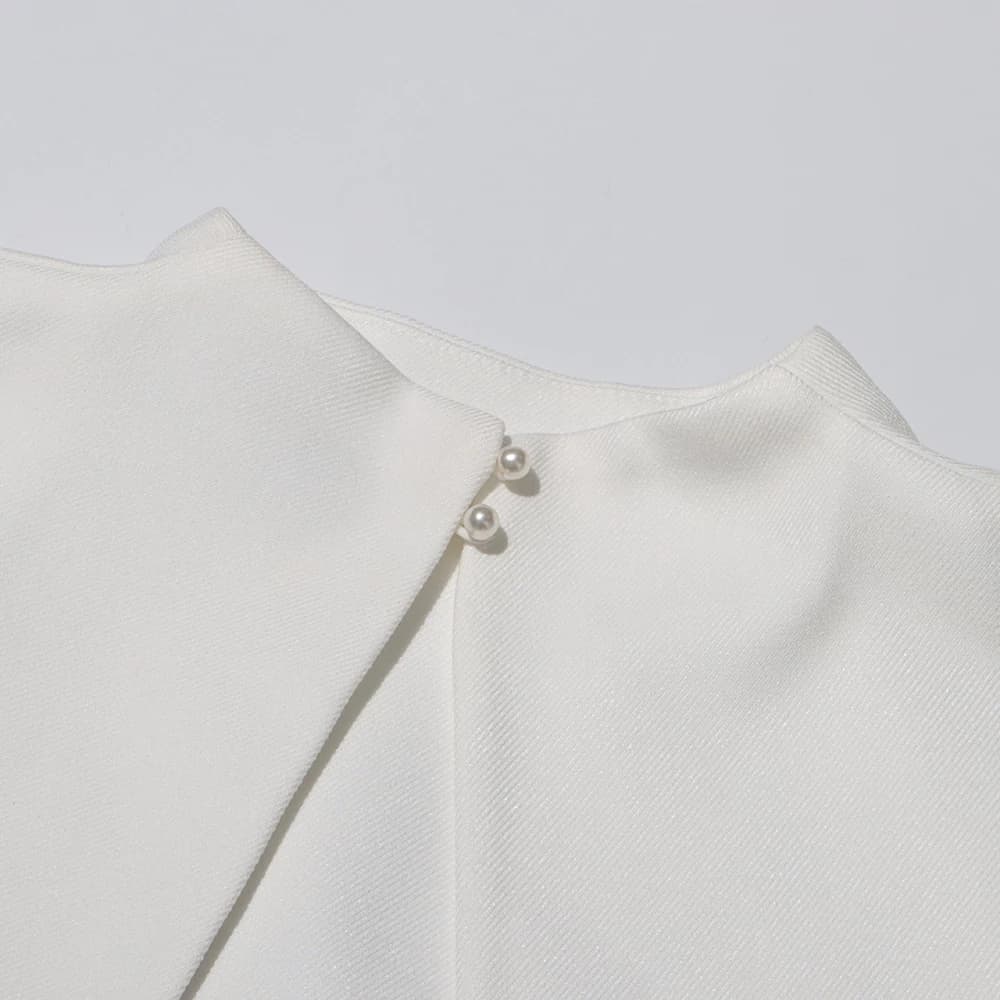 TWOTWINSTYLE détachable cape robes élégantes pour les femmes col carré sans manches taille haute hit