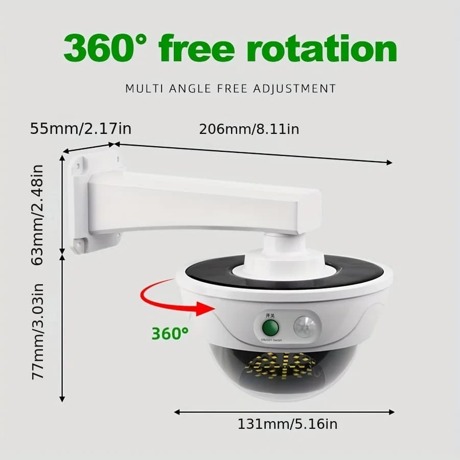 1pc 34 LED fausse surveillance modélisation lumière extérieure infrarouge capteur humain lumière éta