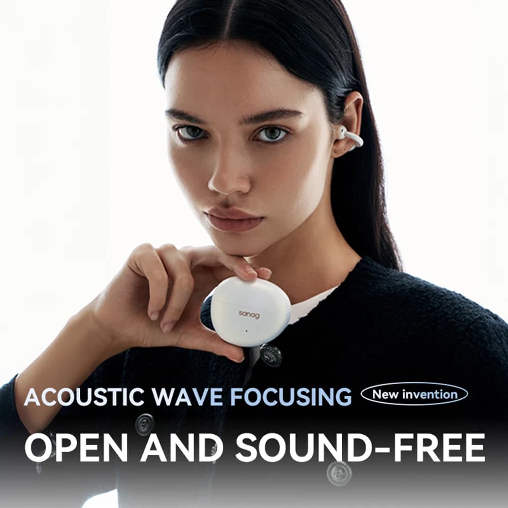 Sanag S7S AI oreille ouverte pince sur casque HiFi 3D stéréo qualité sonore AI Assistant sans fil Bl