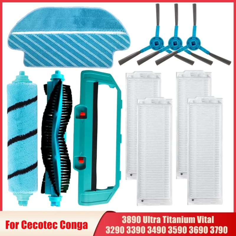 Pièces en tissu pour aspirateur Vital Cecotec Conga 3290 3390 3490 3590 3690 3790 3890, brosse princ
