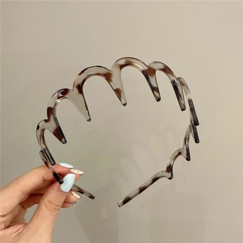 Femmes coréennes peigne à cheveux bandeau en plastique U forme cerceaux de cheveux dents fixes antid