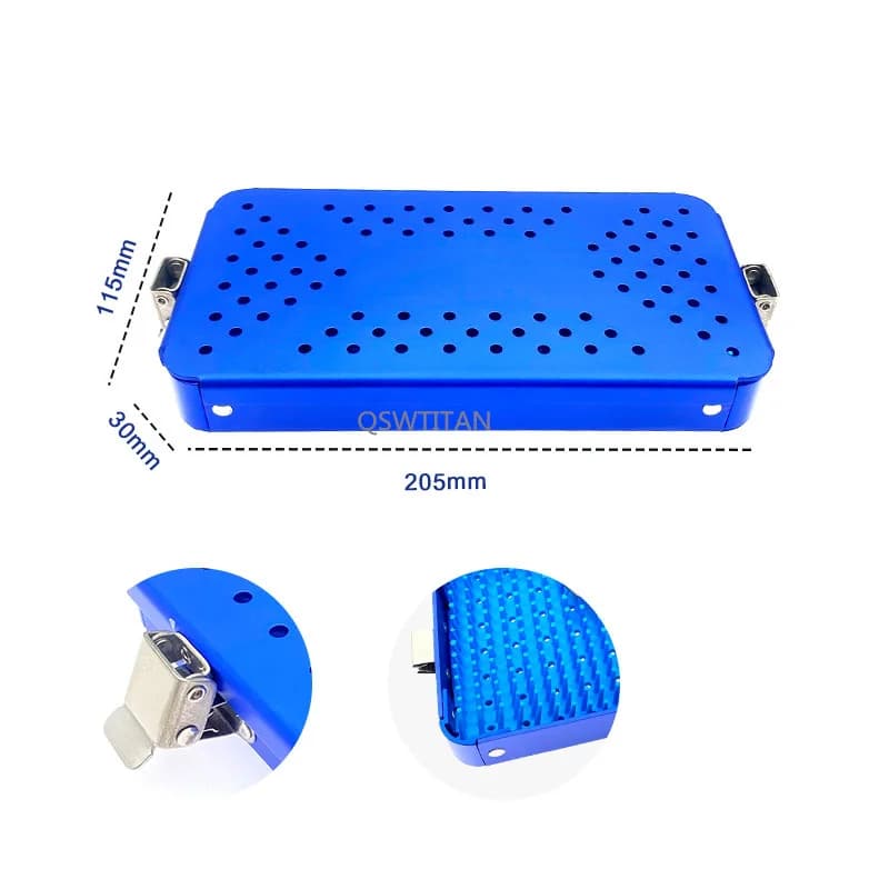 Boîte de Stérilisation avec Coussretours en Silicone, Générateur Oculaire Dentaire en Aluminium