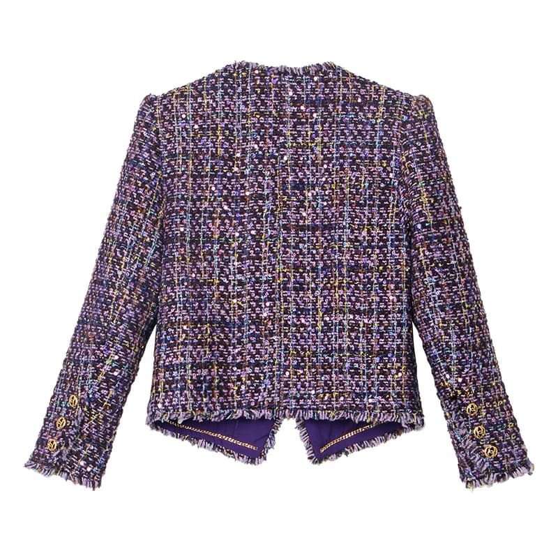Veste en tweed peigné à la main, haut de gamme, design décontracté, élégant, à la mode, nouveau styl