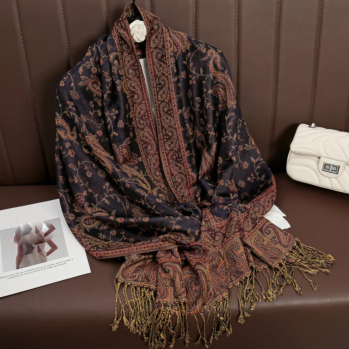 Marque de luxe automne cachemire Pashmina châle dame Wrap chaud hiver foulards Design imprimé femme 