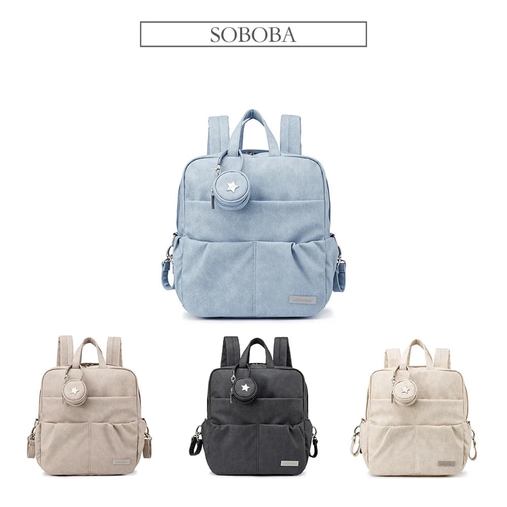 Soboba nouveau sac à dos à couches pour nouveau-né bébé grande capacité sac à couches étanche avec p