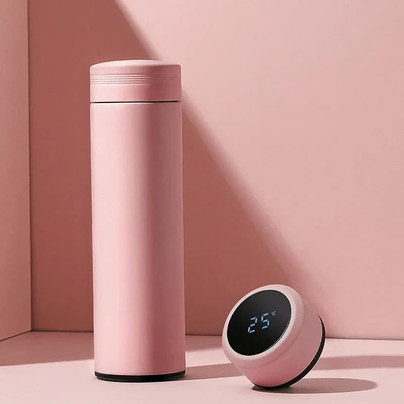 Tasse Thermos à affichage de la température de 500ML, bouteille Thermos divisée en acier inoxydable,