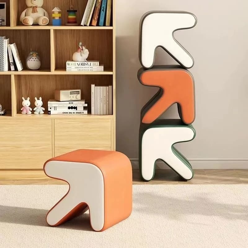 Tabourets de Dressing, chaises d'entrée en cuir, support de rangement, repose-pieds en flèche, tabou