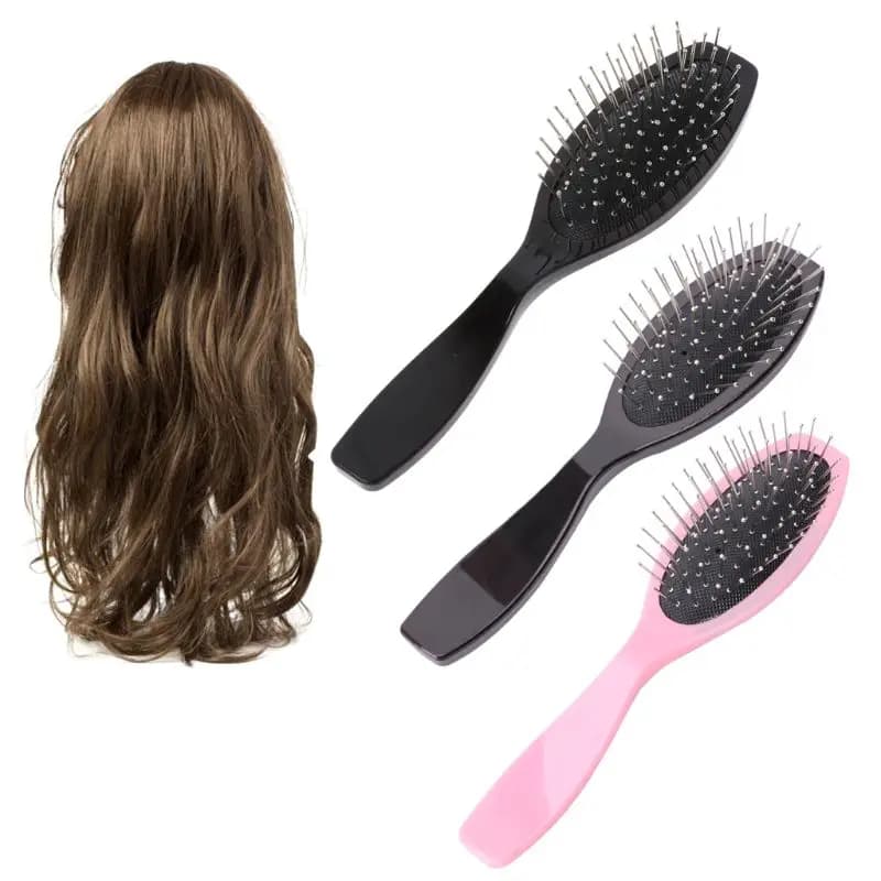 Brosse de peigne professionnelle antistatique en acier pour les Extensions de cheveux de perruque tê