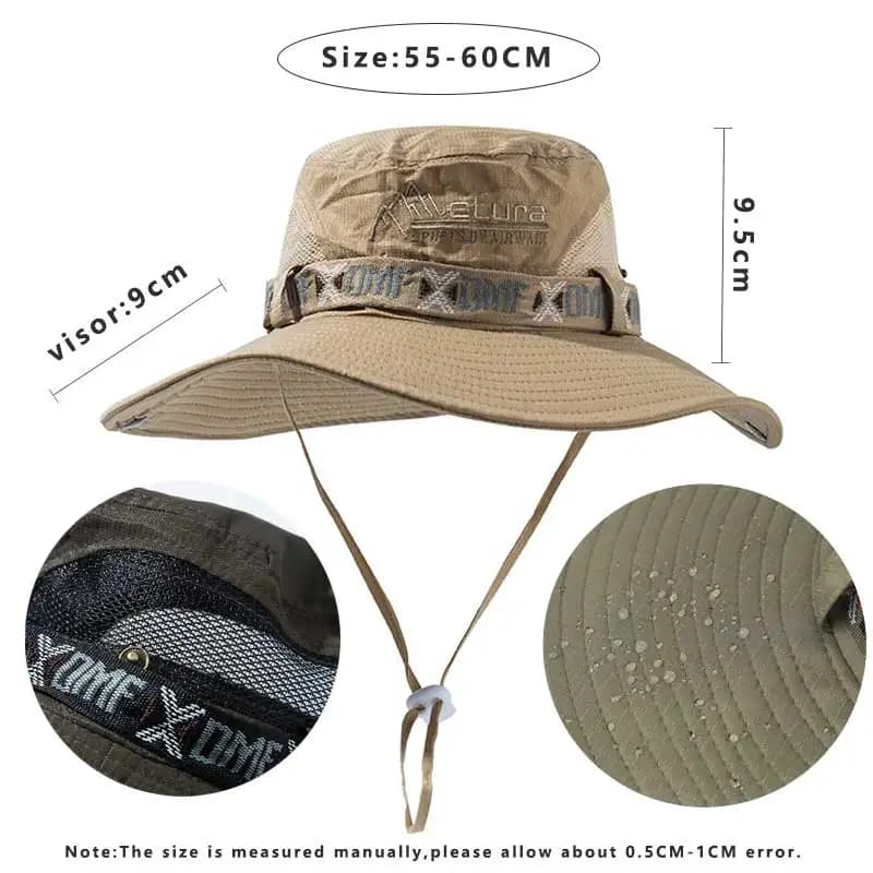 Chapeau d'Été à Large Bord pour Homme, Protection UV, ander, Safari, html, Randonnée, en Maille, Suf