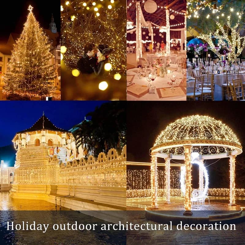 42M400Leds lumière LED solaire extérieur feston lampe jardin solaire fée chaîne lumineuse étanche no