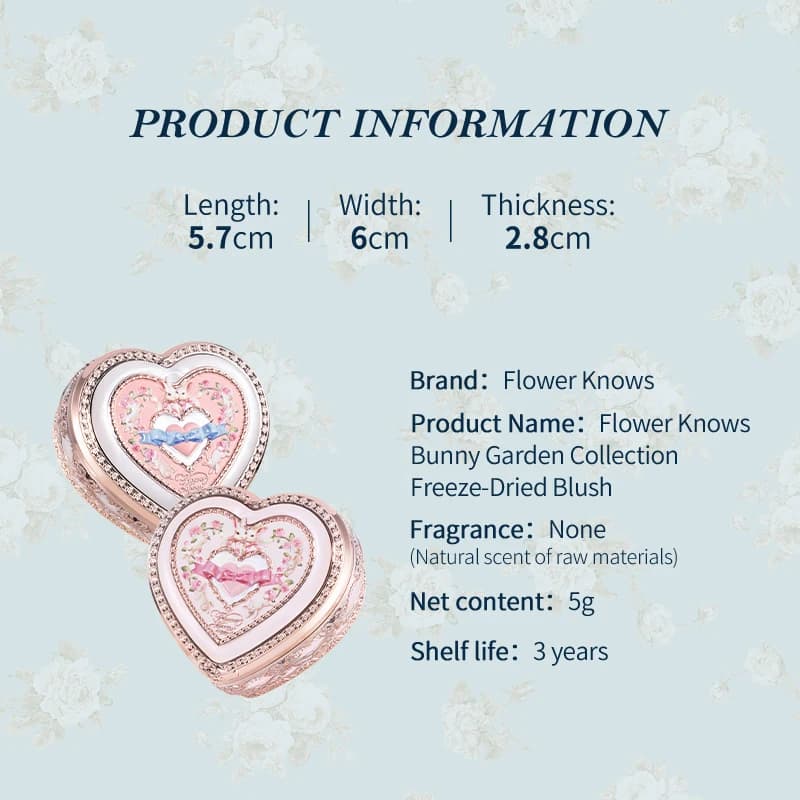 [NOUVEAU] Fard à joues embossé de la collection Bunny Garden de Flower Knows