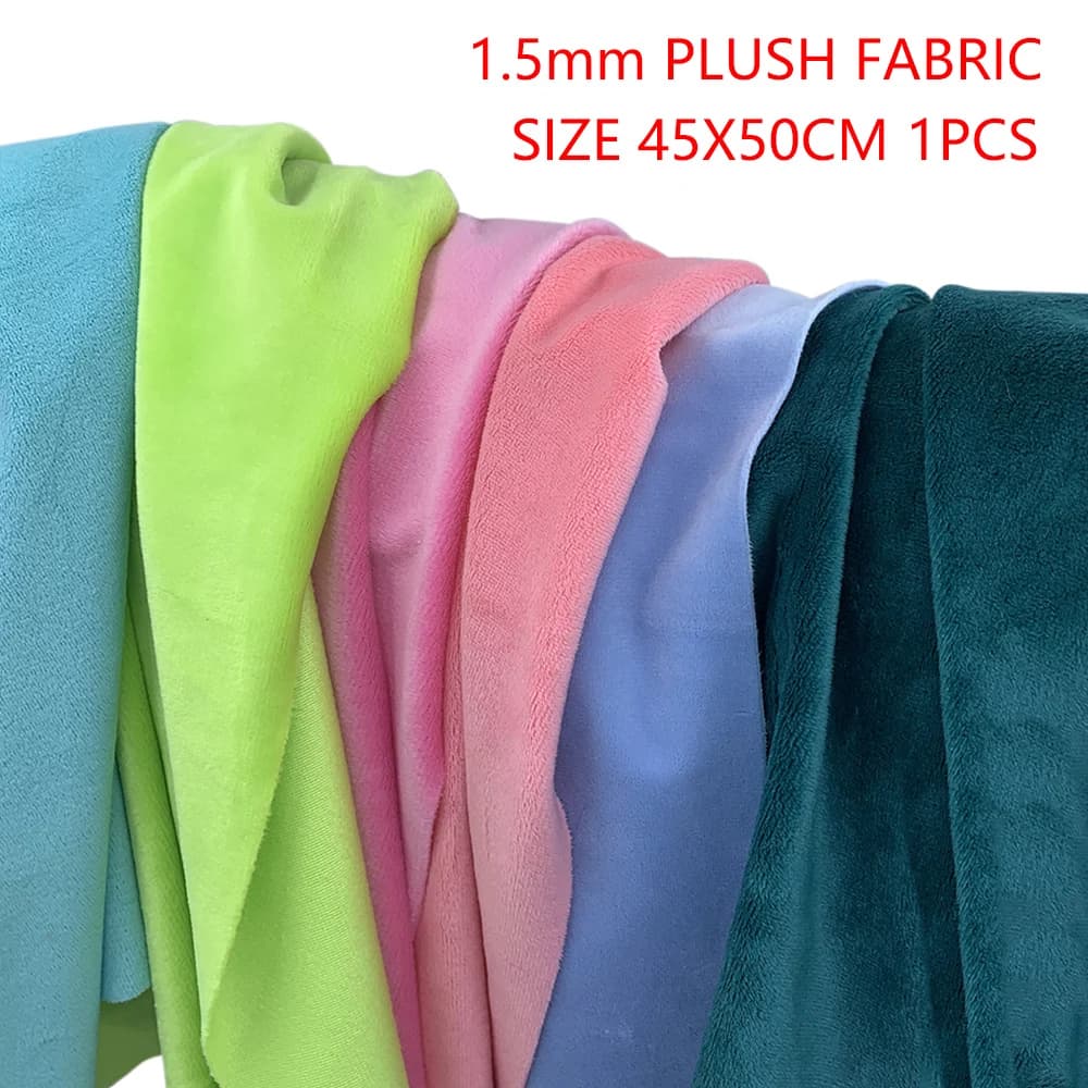 Tissu en peluche courte super douce, optique cristal, jouet en peluche au glouton, fait à la main, b