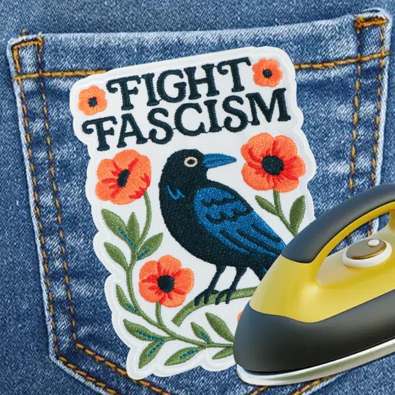 Patch brodé de fleurs et d'oiseaux, 1 pièce, Badge adhésif avec lettre de déclaration, cadeau pour v