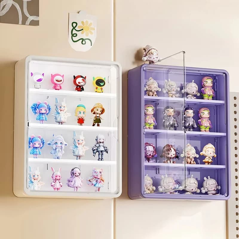Boîte de rangement murale pour figurines d'action, présentoir magnétique à aspiration T1, boîte enne