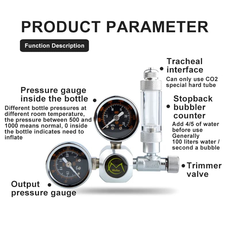 Bricolage Aquarium CO2 régulateur magnétique solénoïde Kit clapet anti-retour réservoir de poisson a