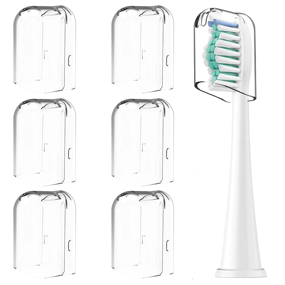 Couvre-têtes de brosse à dents réutilisables, 6 pièces, compatibles avec les têtes de brosse à dents