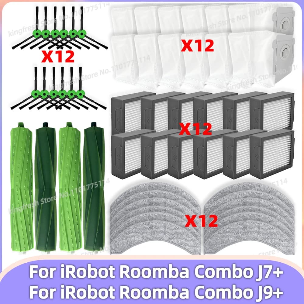 Compatible avec ( iRobot Roomba COMBO J7+ / COMBO J9+ ) Pièces de l’Aspirateur Brosse Principale Bro