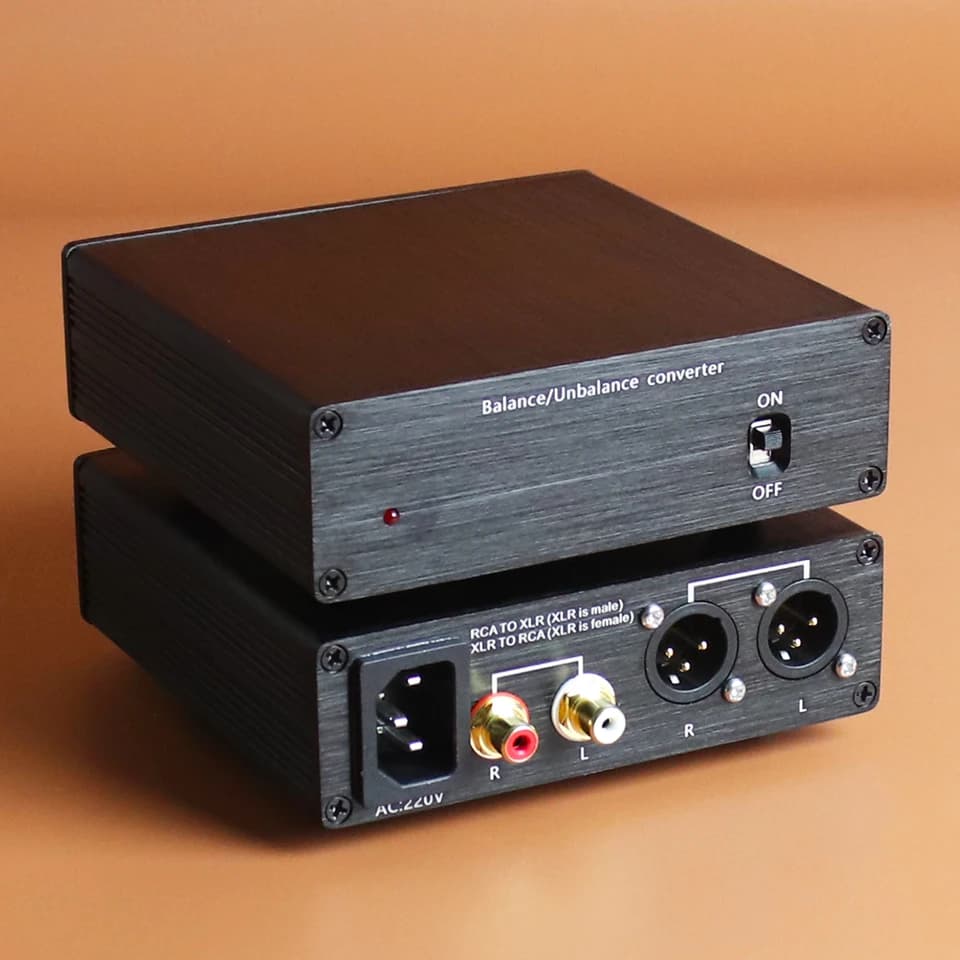 Convertisseur audio HIFI haut de gamme XLR vers RCA, conversion de signal audio RCA vers XLR 110 V/2