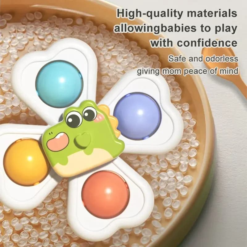 Ventouses 3 en 1, jouet toupie pour bébé, jeu de dentition pour bébé, soulagement du Stress, hochet 