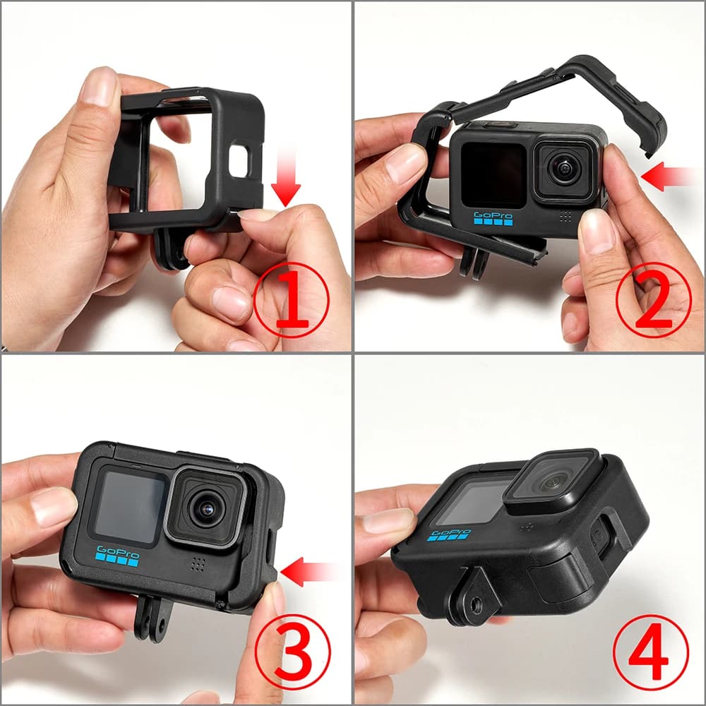 Pour GoPro 13 12 11 10 9 cadre de protection boîtier de caméscope avec bottes froides pour GoPro Her