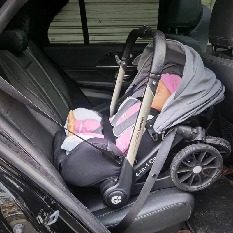 UE en stock 4In1 bébé poussette, poussette multifonctionnelle pliable avec siège auto bébé voiture c