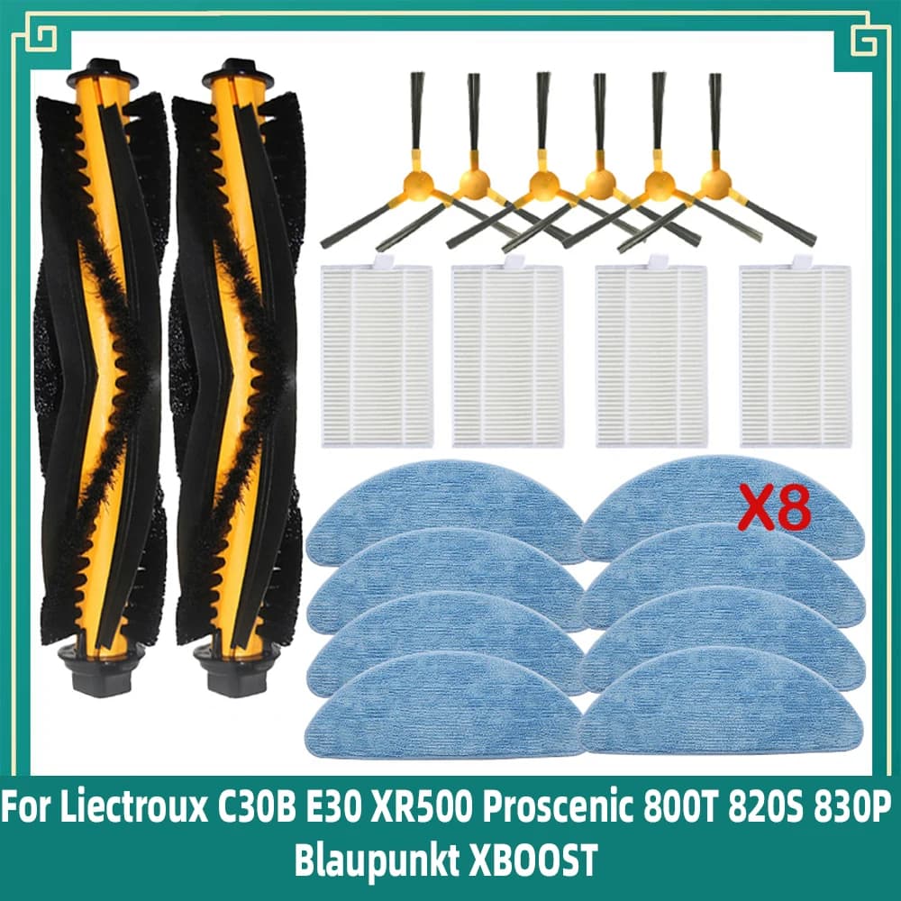 Compatible avec la brosse principale et latérale, chiffon, mop et filtre pour les robots aspirateurs
