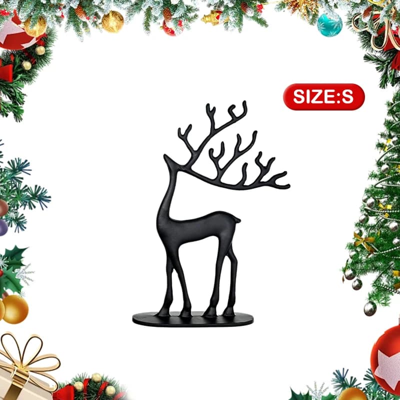 Décor de Noël de renne, Figurines de renne en résine, Sculpture de Noël minimaliste moderne, décor d