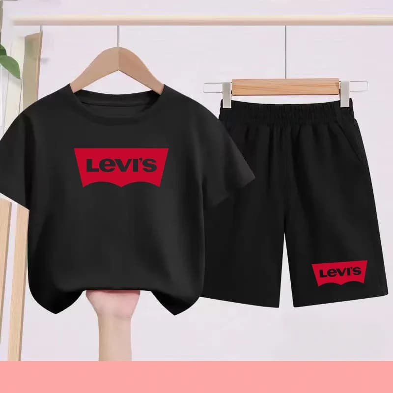 Ensemble 2 pièces d'été pour enfants de 3 à 12 ans, T-Shirt à manches courtes + short, vêtements de 