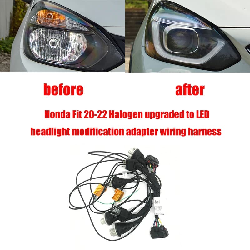 Adaptateur de phare de voiture pour Honda Fit, harnais de Conversion 2020-2022 halogène mis à niveau