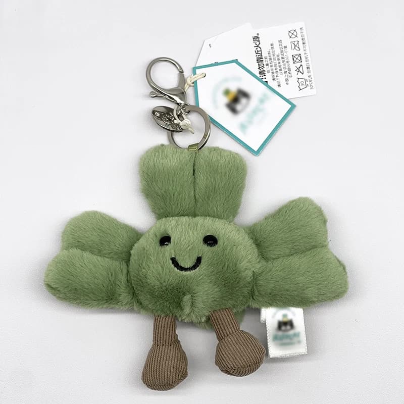 JELLYCAT Porte-clés en peluche ballon de golf, porte-clés en peluche raisin, peluche méduse, hippopo