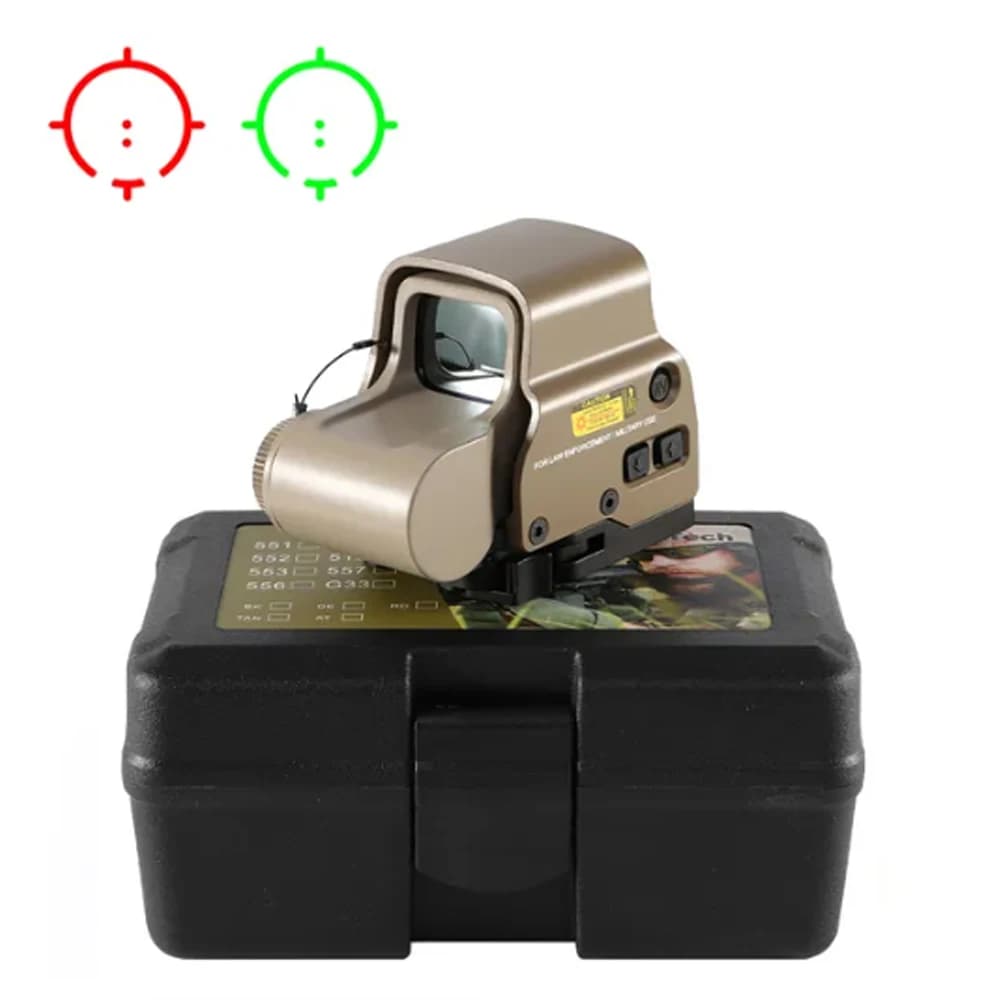 Visée holographique à points rouges 558, réflexe à points rouges et verts avec support Picatinny à d