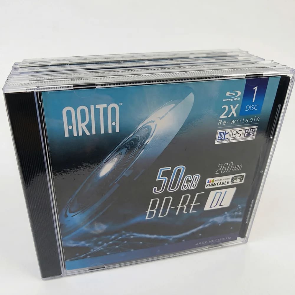 Disque Blu-Ray BD-RE DL 50 Go 2 disques Bluray vierges BDRE double couche réinscriptibles paquet de 