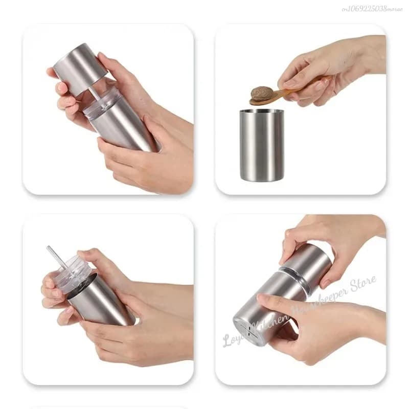 Râpe à noix de muscade, écrou de broyage en métal et épices dures, rectifieuse manuelle manuelle, ac
