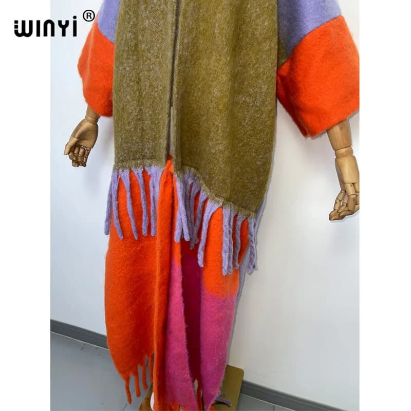 WINYI – manteau de fourrure Long pour femme, pardessus épais et chaud, de luxe, de haute qualité, av