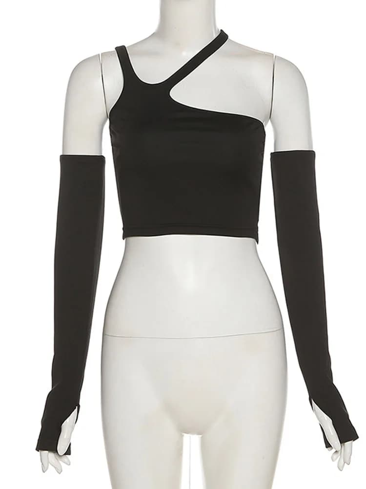 T-shirt col licou femme, streetwear, décontracté, slim, solide, manches perfectionnées, sauvage, bas