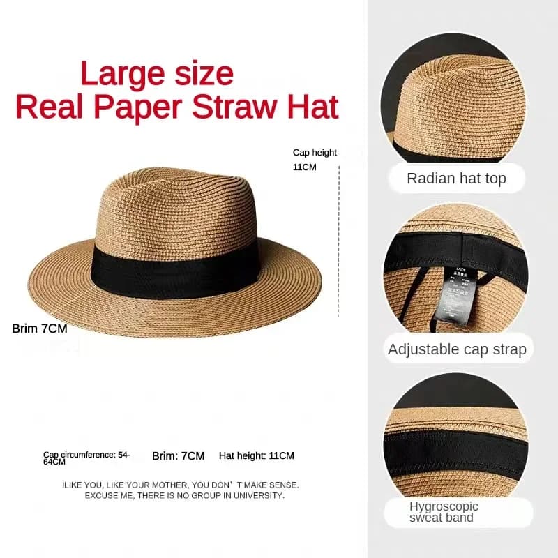 Chapeau de paille pliable pour homme, chapeau de cowboy d'extérieur ander, chapeaux de soleil de pla