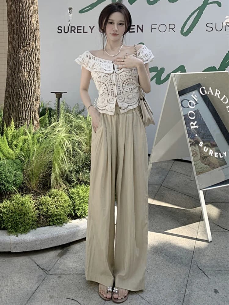 Cardigans femmes élégant évider loisirs Streetwear Design solide tendre attrayant romantique ample à